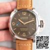 1 596 Panerai Luminor PAM1351 ZF Factory Zegarki męskie 1:1 Najlepsza edycja Szwajcarska ETA P9010 Brązowy skórzany pasek