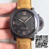 1 598 Panerai Luminor PAM441 VS Заводской керамический корпус 1:1 Лучшее издание Швейцарский ETA P9001 Коричневый кожаный ремешок