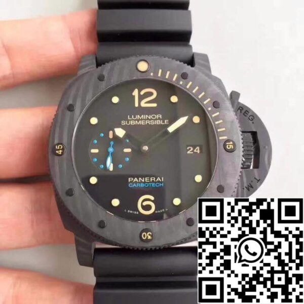 1 602 Panerai Luminor PAM441 VS Factory Kerámia tok 1:1 Best Edition svájci ETA P9001 barna bőr szíj