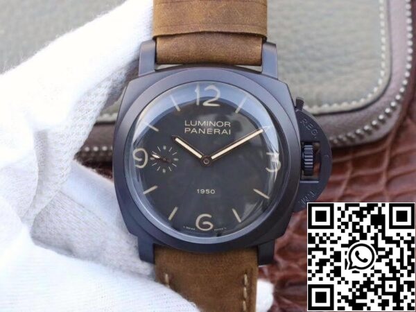 1 605 Panerai Luminor PAM375 ZF Factory Mekaaninen kellot 1:1 Best Edition Sveitsin ETA P3000 PVD päällystetty titaani asia