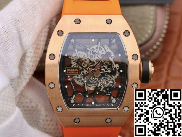 1 61 0f9dfc59 799f 4625 8908 8e96c8dd7242 Richard Mille RM035 Amerika KV Fabriek 1:1 Beste Editie Oranje Bandje