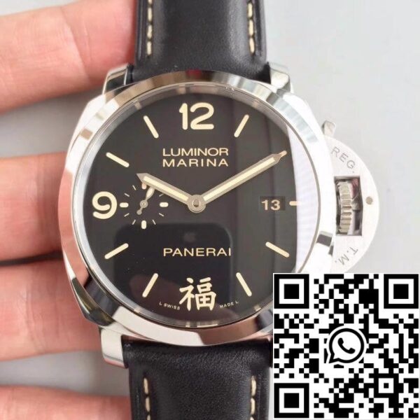 1 622 Panerai Luminor PAM498 VS Factory Relógios mecânicos 1:1 Best Edition Swiss ETA P9000 Bracelete em pele preta