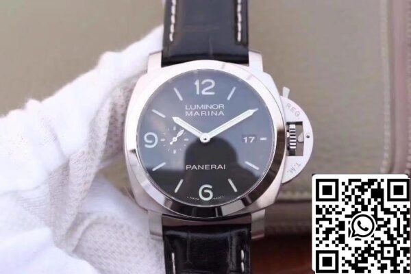 1 627 Panerai Luminor Marina 1950 PAM312 VS Factory 1:1 Best Edition Swiss ETA P9000 Black Dial Black Leather Strap