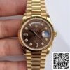 1 63 Rolex Day Date M128238-0022 1:1 Best Edition EW Gyári barna számlap svájci ETA3255