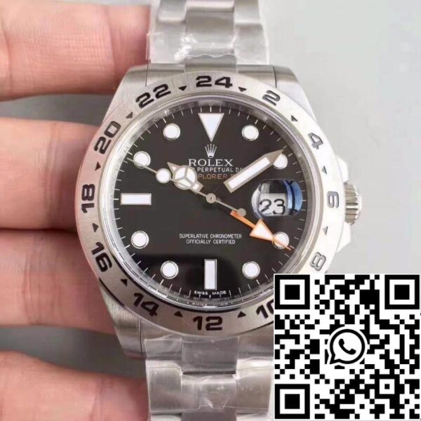 1 68 Rolex Explorer II 216570 Noob Factory V7 Zegarki męskie 1:1 Najlepsza edycja szwajcarska ETA3187 Czarna tarcza