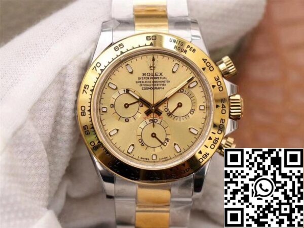 1 7 Rolex Daytona Cosmograph M116503-0003 1:1 Best Edition Noob Factory arany számlap svájci ETA4130