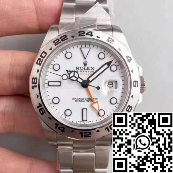 1 70 Rolex Explorer II 216570 Noob Factory 1:1 Best Edition Swiss ETA3187 Vit urtavla