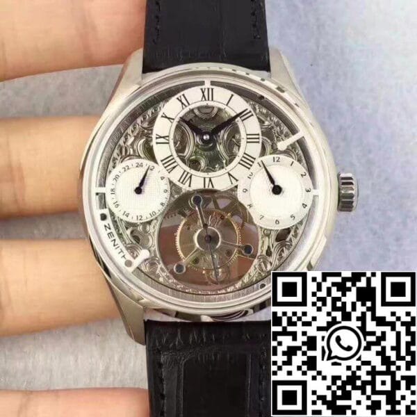 1 700 Zenith EP Calender Skeleton Tourbillon RG/LE 1:1 Най-добро издание на швейцарския турбийон