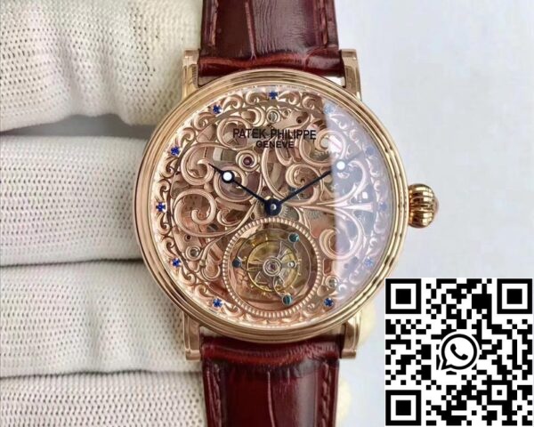 1 70 80defdd1 bc56 4442 9a65 9410fc7ca86b Patek Philippe Tourbillon Sapphire 1:1 Best Edition Ouro rosa Swiss Tourbillon