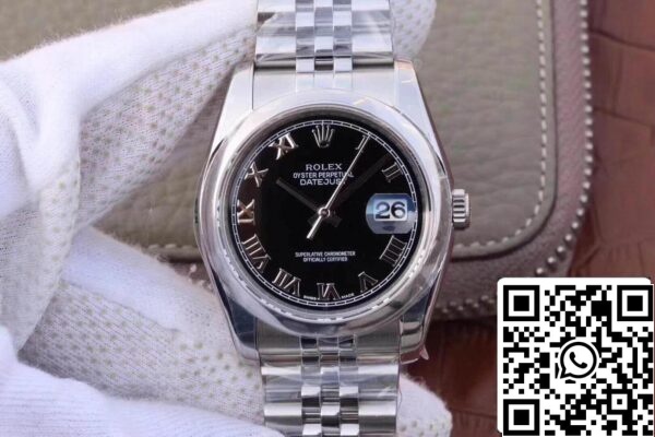 1 79 Rolex Datejust 36 mm 116234 AR Factory 1:1 Meilleure édition suisse ETA3135 Cadran noir