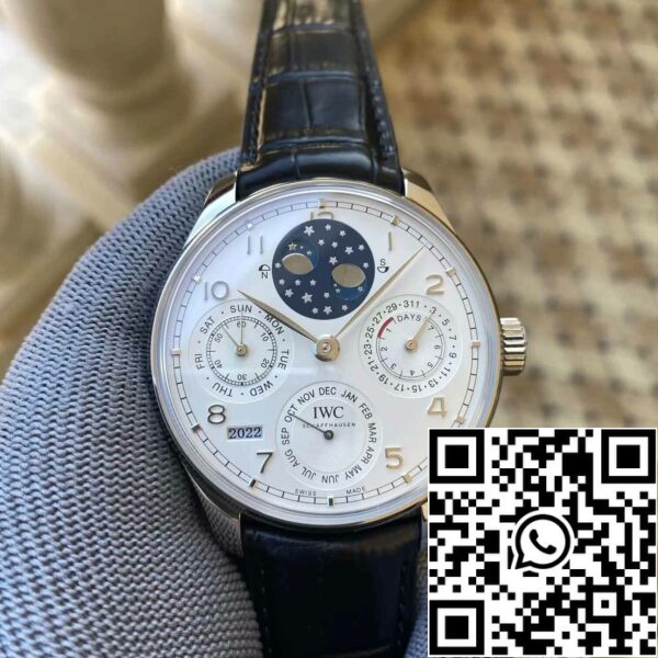 1 87 IWC португалски вечен календар IW503406 1:1 Най-добро издание APS Factory White Dial