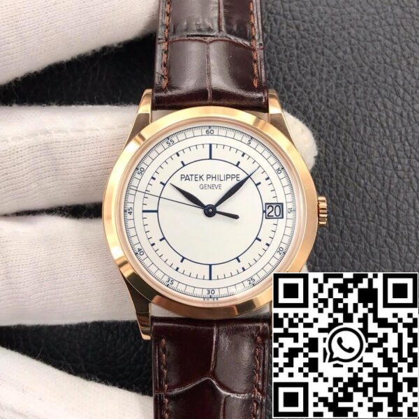 1 97 Patek Philippe Calatrava 5296R-001 1:1 Best Edition ZF Factory Rózsaarany fehér számlap