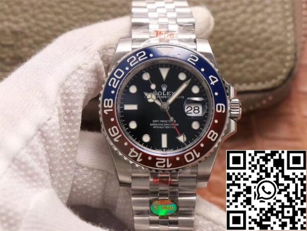 1 97 f2b6d1fb 8f94 402e 9088 035f2b9cc8fd Rolex GMT Master II 126710BLRO-0001 1:1 Best Edition Noob Factory Black Dial Swiss ETA3285