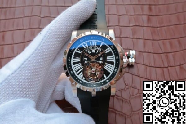 1 99 Roger Dubuis Hommage Tourbillon 1:1 Best Edition JB Factory ruusukultaa