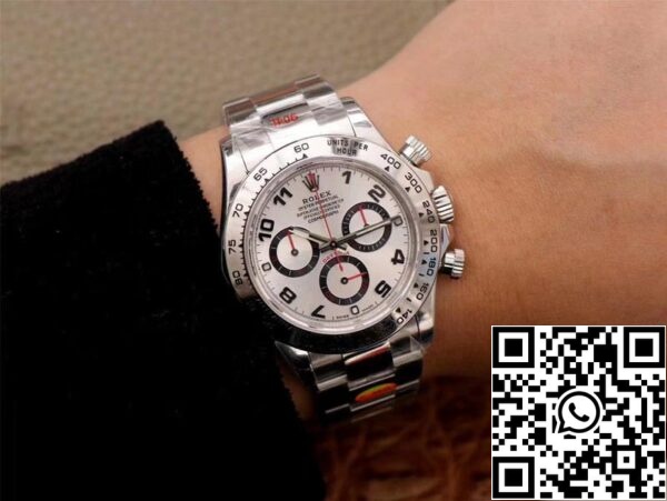 10 1 f67204ca 5475 45d4 af99 f95772a18d6b Rolex Daytona Cosmograph 116509-78599 1:1 Best Edition Noob Factory White Dial Sveitsin ETA4130