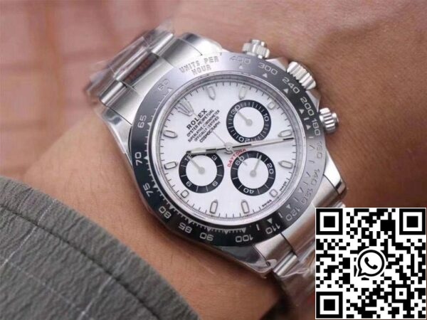 10 23 Rolex Cosmograph Daytona M116500LN-0001 1:1 Best Edition Noob Factory White Dial Swiss ETA4130