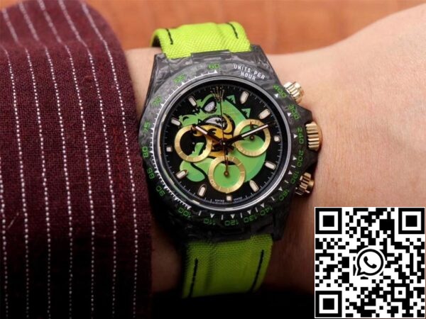 10 37 Rolex Daytona Cosmos Green Exploded Dragon 1:1 Best Edition WWF Factory Swiss ETA7750