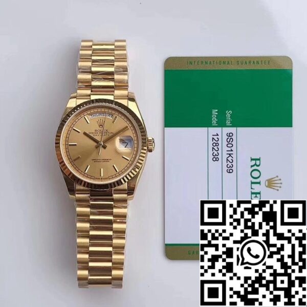 10 53 7745a9cc 4949 49ef bc29 f5507b9724e7 Rolex Day Date M128238-0045 1:1 Best Edition EW Factory Champagne Dial Swiss ETA3255