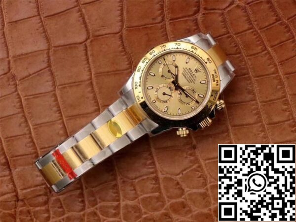 10 6 Rolex Daytona Cosmograph M116503-0003 1: 1 Najboljša izdaja Noob Factory Gold Dial Swiss ETA4130