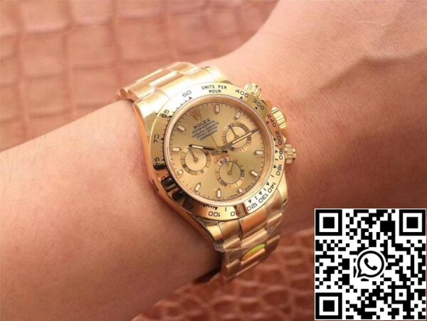 10 67 Rolex Daytona Cosmograph M116508-0003 1:1 Best Edition Noob Factory Gold Dial Swiss ETA4130