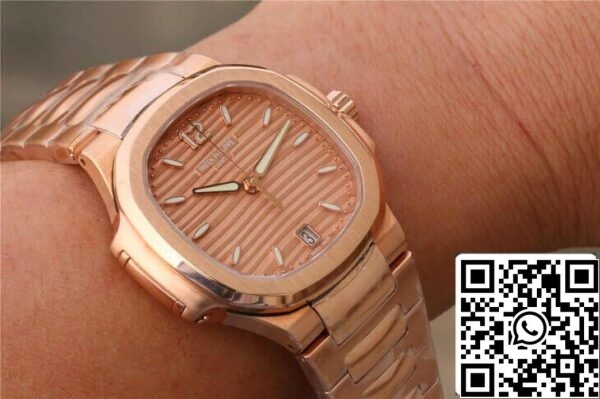 11 117 Patek Philippe Nautilus Ladies 7118-1R-010 1:1 Best Edition PF Factory Rose Gold