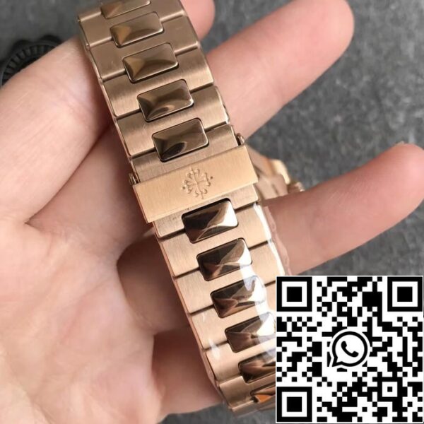 11 11 342a17d4 5420 413b abb4 3948e54d4eca Patek Philippe Nautilus 5711/1R-001 1:1 Best Edition PPF Factory V4 Rose Gold White Dial Sveitsin ETA324