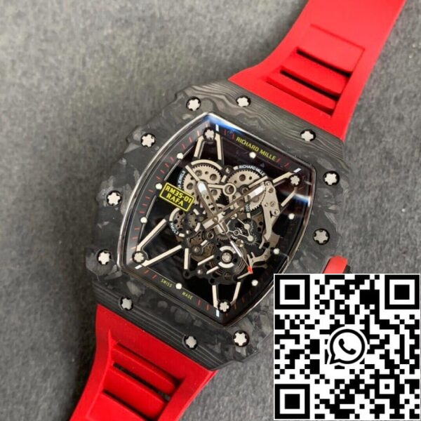 11 130 d3e0aa6a eac4 46fb 9457 bc5feb437e1e Richard Mille RM35-01 1:1 Best Edition KV Factory Червена каишка