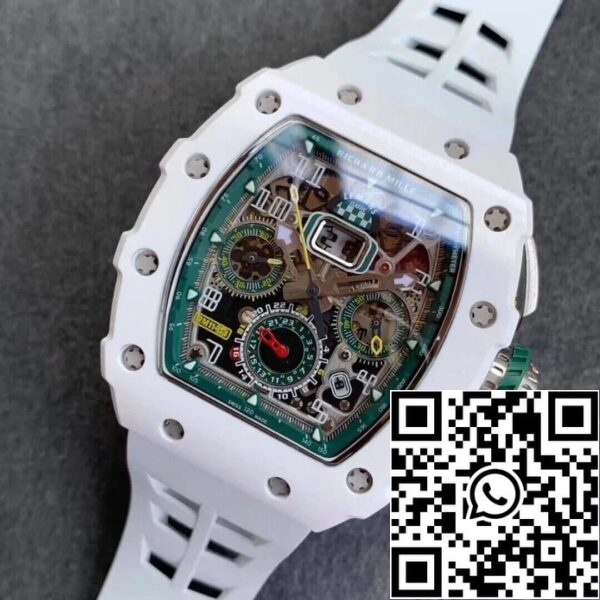 11 132 92a439ff 3ff0 475f b452 a5eaced6c02c Richard Mille RM011-03 1:1 Best Edition KV Factory Correa blanca