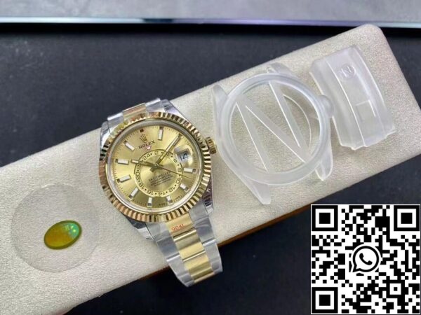 11 15 461ecfef 35a9 4277 b4ac 15c22fe78e30 Rolex Sky Dweller M326933-0001 V2 Best 1:1 Edition Noob Factory Champagne Dial