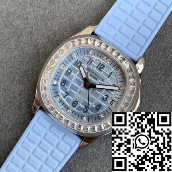 11 181 Patek Philippe Aquanaut 5072G-001 1:1 Best Edition PPF Factory 18k White Gold Light Blue Dial