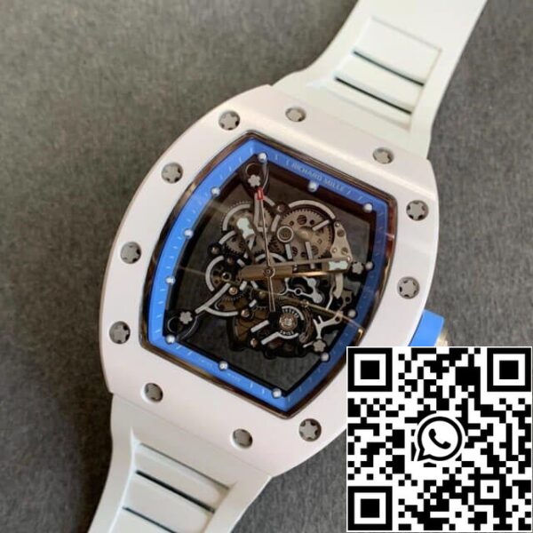 11 43 809f7d39 8ef1 437a b9dc cdb306099ab0 Richard Mille RM055 1:1 Best Edition KV Factory V2 Белый ремешок