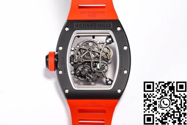 11 44 40fe8c0a d6a6 4f34 862d 2542a8dc2db8 Richard Mille RM-055 1:1 Best Edition BBR Factory Keramikgehäuse Rotes Armband