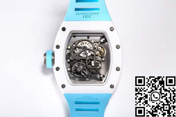 11 45 5cf05780 375f 4c65 b010 f92c19931ade Richard Mille RM-055 1:1 Best Edition BBR Factory Kerámia tok Kék szíj