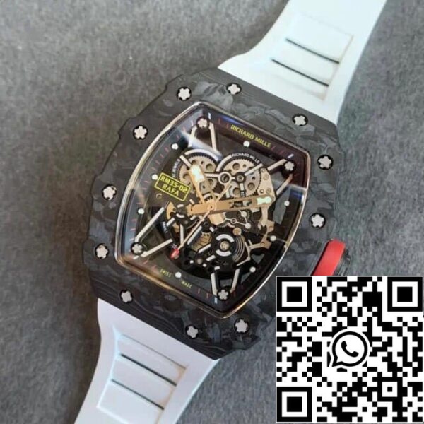 11 55 408d1ac9 5bfd 49ec b829 1d7a8b0d3b5e Richard Mille RM35-02 1:1 Best Edition KV Factory V3 Carbon Fiber White Strap