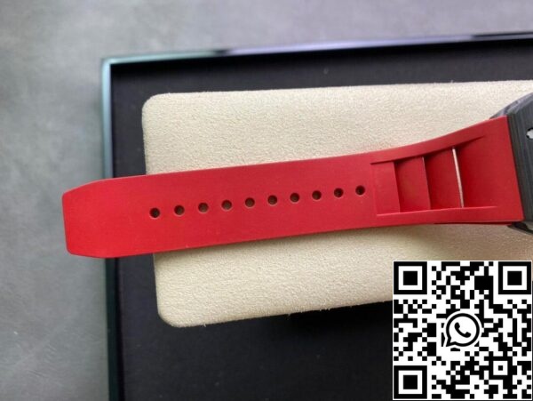 11 55 a5acf5a7 d21c 4fc5 9431 1c7910258cef Richard Mille RM055 1:1 Best Edition KV Factory V2 Carbon Fiber Red Strap