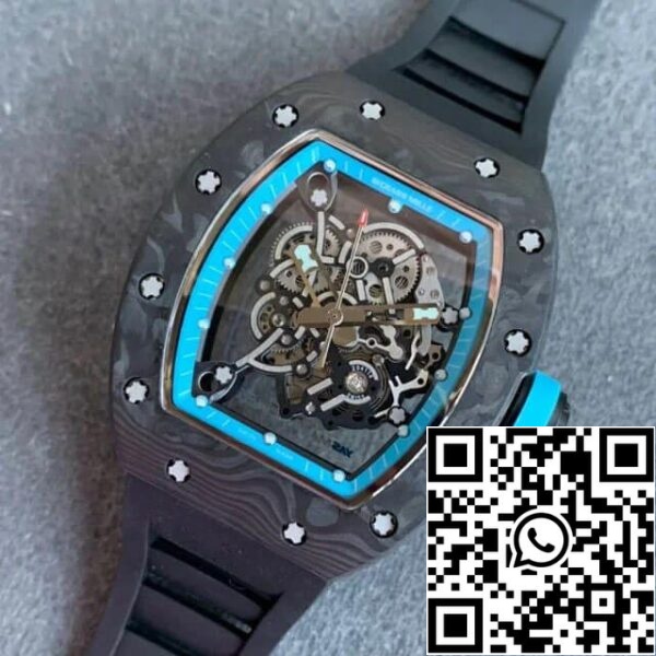 11 56 37128cb3 a709 48d4 b401 c8b149f2dc0e Richard Mille RM055 1:1 Best Edition KV Factory V2 Carbon Fiber Skeleton Dial