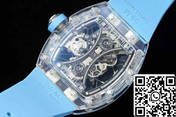 11 60 830a0884 c2ac 4f08 b244 e6e57ada7aae Richard Mille RM053-02 Tourbillon 1:1 Best Edition RM Factory Bracelet caoutchouc bleu