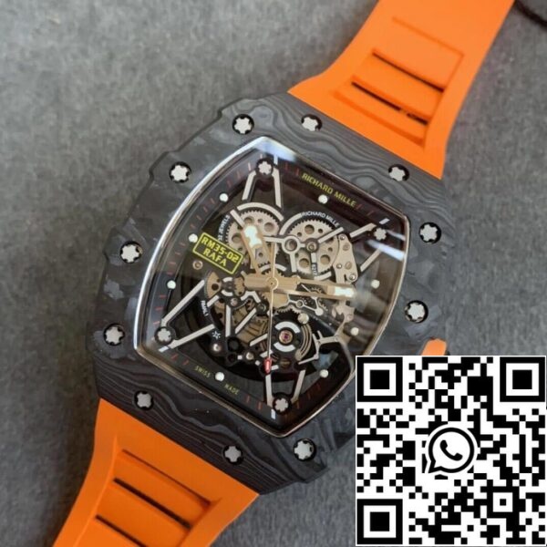 11 6 9289cd1f d8e6 4ae2 b9b9 938d8d6e5f95 Richard Mille RM35-02 1:1 Najlepsza edycja KV Factory V3 Pomarańczowy pasek