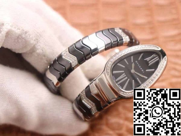 11 94 445128e0 2ba4 4f57 906b 29f1780737d9 Bvlgari Serpenti 102129 1:1 Best Edition BV Factory Stainless Steel Diamond