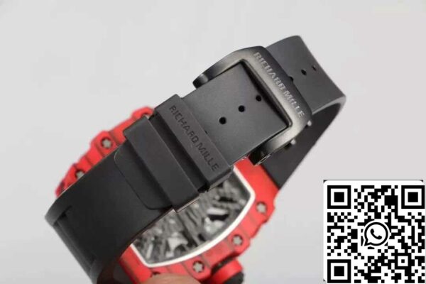 111 1 1a1f344c 54ce 48ee 80dc d7147e766c04 Richard Mille RM12-01 Tourbillon 1:1 Best Edition RM Factory Red Case Black Rubber Strap