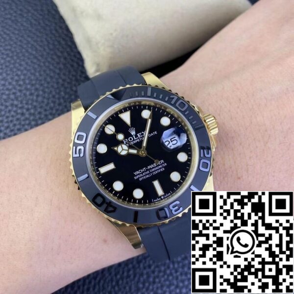 12 10 Rolex Yacht Master M226658-0001 1:1 Best Edition Ouro Amarelo Limpo de Fábrica