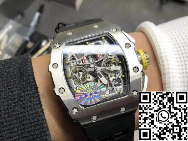 12 15 255ae065 f7f7 4fd2 b0d3 380090441383 Richard Mille RM11-03 1:1 Best Edition KV Factory Titanium Case Rubber Strap