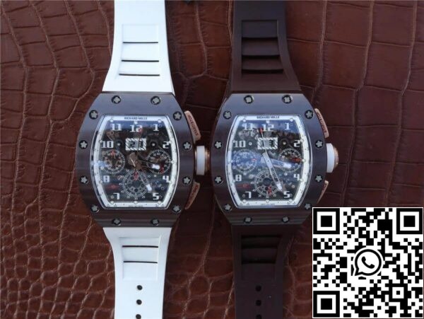 12 1 446c54ad 491c 4726 8df5 f7f37df26c93 Richard Mille RM011 1:1 베스트 에디션 KV 팩토리 세라믹 화이트 스트랩