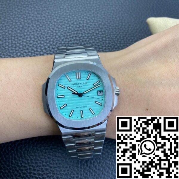 12 41 Patek Philippe Nautilus 5711/1A-018 1:1 Best Edition 3K Quadrante blu Tiffany di fabbrica