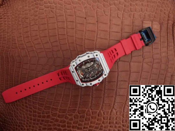 12 52 Richard Mille RM53-01 1:1 Best Edition KV Factory TPT Hiilikuitu punainen hihna