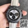 12 f07bab5c bd45 489b bf5b 1c2881c8a206 Rolex Daytona Cosmograph Carbon Fiber Diw Versão personalizada 1:1 Best Edition Noob Factory Mostrador branco