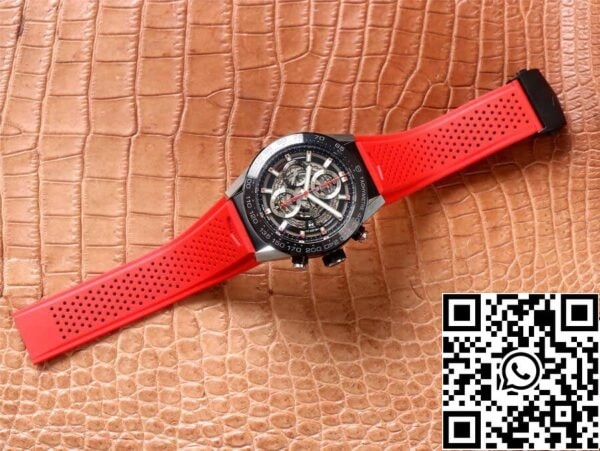 13 12 TAG Heuer Carrera CAR2A1Z.FT6050 1:1 Best Edition XF Factory Red Rubber Strap