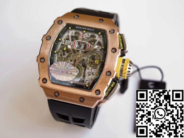 1566059217 218218796 2 Richard Mille RM11-03 rózsaarany 1:1 Best Edition KV KU+ Factory fekete szíj