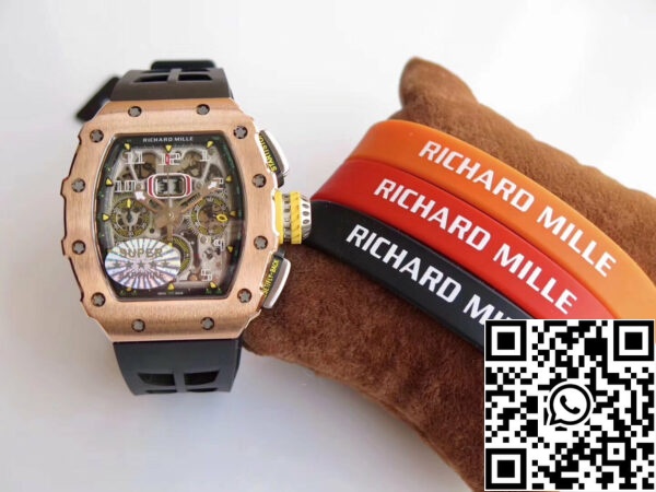 1566059227 1953108199 0 Richard Mille RM11-03 Oro rosa 1:1 Mejor Edición KV KU+ Factory Correa negra