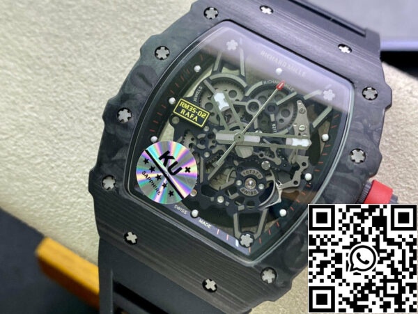 1646292618181363 Richard Mille RM035-02 1:1 Best Edition KU Factory Kolfiber Svart Rem